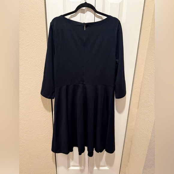 Kate Spade New York Boat Neck Ponte 3/4 Sleeves Black Dress Office Classic ,XL - Picture 5 of 8